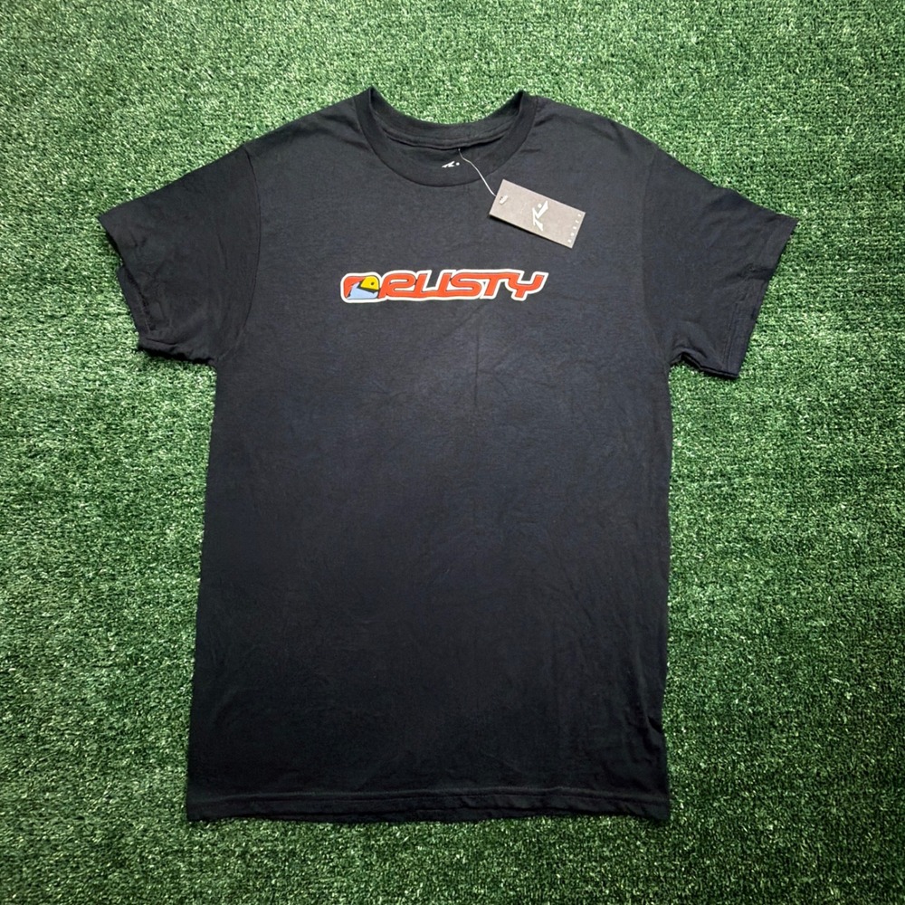 Rusty Mens Vintage Style Surf Graphic T-Shirt Black Small New With Tags